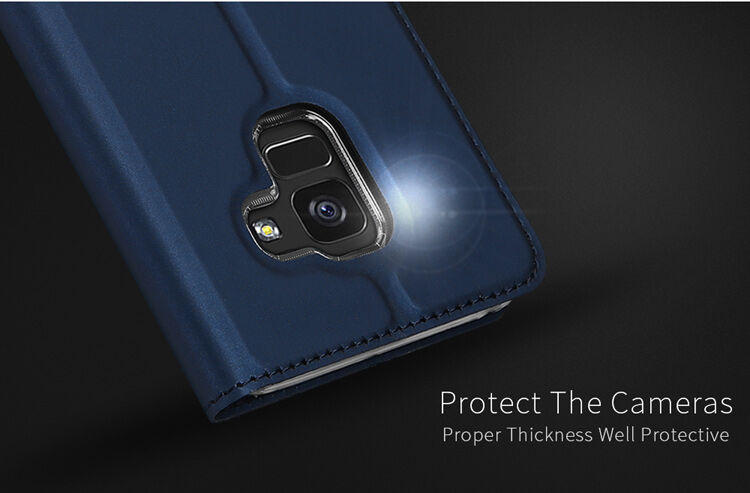 Dux Ducis Skin Pro flip cover tok Samsung Galaxy A8 Plus (2018) - sötétkék