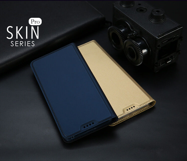 Dux Ducis Skin Pro flip cover tok Samsung Galaxy A8 Plus (2018) - sötétkék