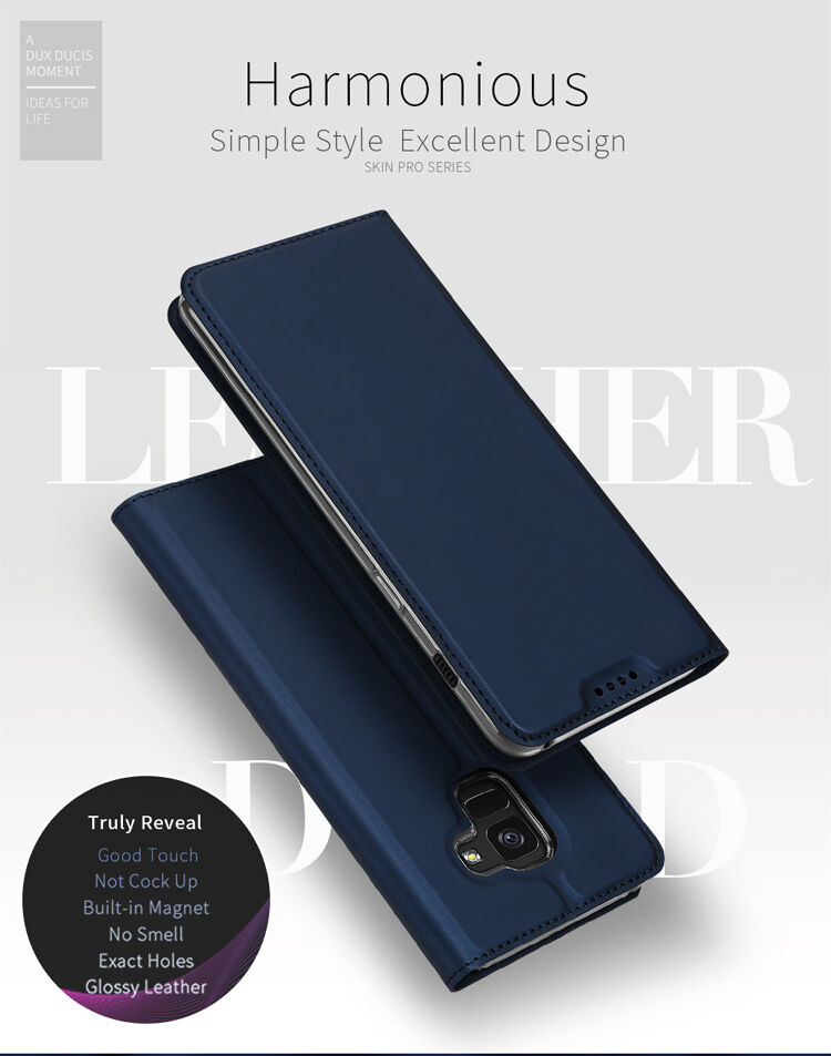 Dux Ducis Skin Pro flip cover tok Samsung Galaxy A8 (2018) - sötétkék