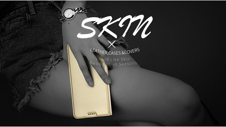 Dux Ducis Skin Pro flip cover tok Samsung Galaxy A8 (2018) - szürke