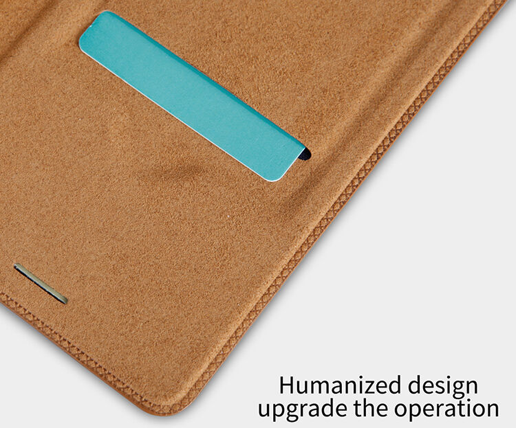 Nillkin Qin bőr flip cover tok Samsung Galaxy A8 (2018) - barna