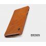 Nillkin Qin bőr flip cover tok Samsung Galaxy A8 (2018) - barna