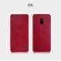 Nillkin Qin bőr flip cover tok Samsung Galaxy A8 (2018) - barna