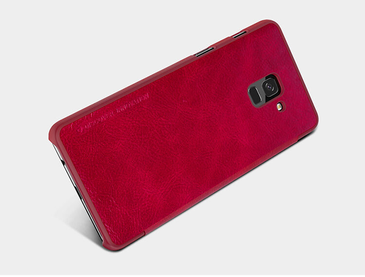 Nillkin Qin bőr flip cover tok Samsung Galaxy A8 (2018) - barna