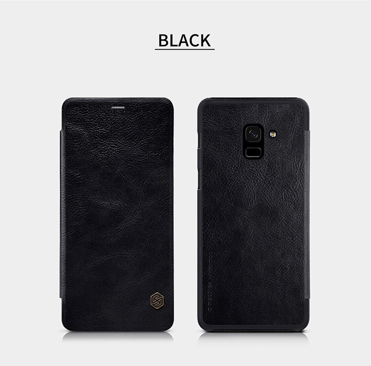 Nillkin Qin bőr flip cover tok Samsung Galaxy A8 (2018) - barna