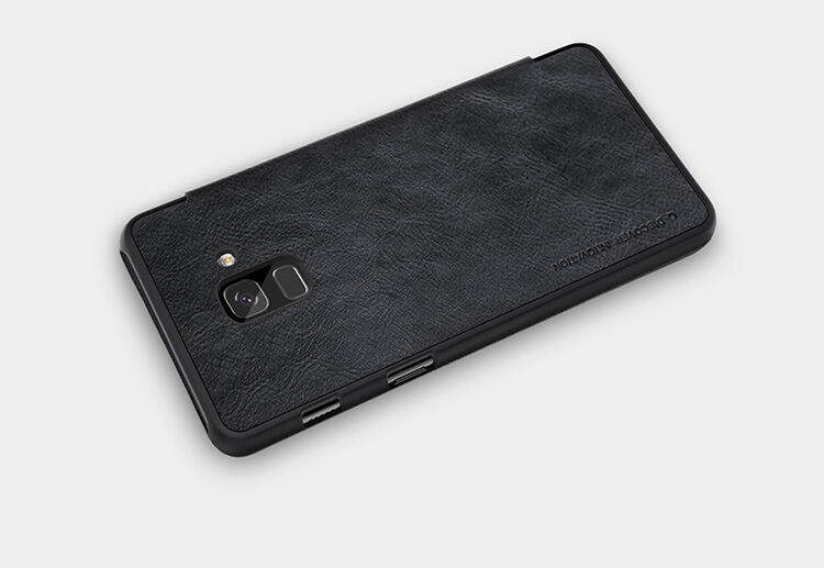 Nillkin Qin bőr flip cover tok Samsung Galaxy A8 (2018) - barna