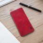 Nillkin Qin bőr flip cover tok Samsung Galaxy A8 (2018) - barna