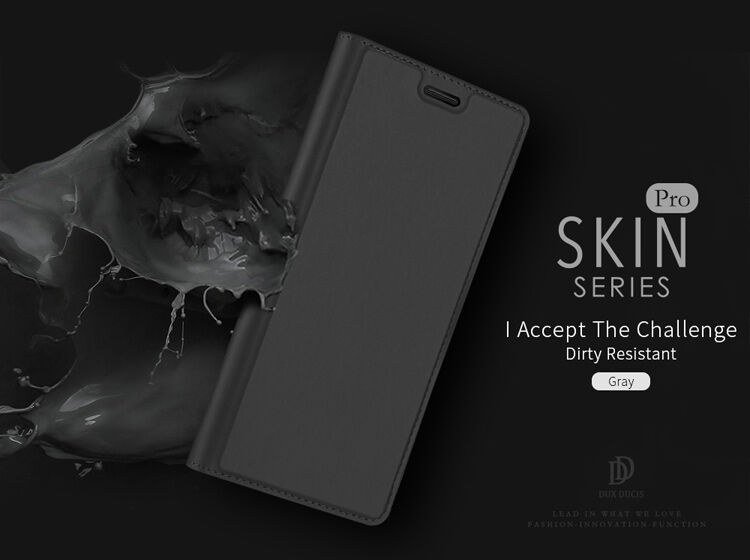 Dux Ducis Skin Pro flip cover tok Samsung Galaxy Note 8 - szürke
