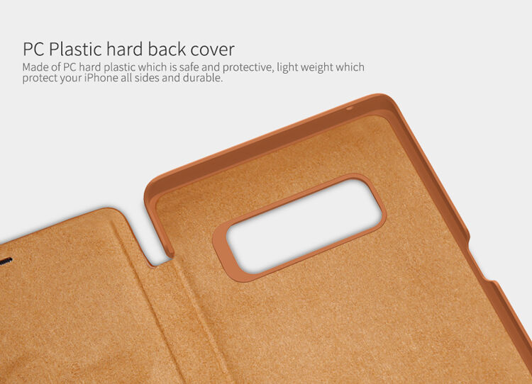 Nillkin Qin bőr flip cover tok Samsung Galaxy Note 8 - barna