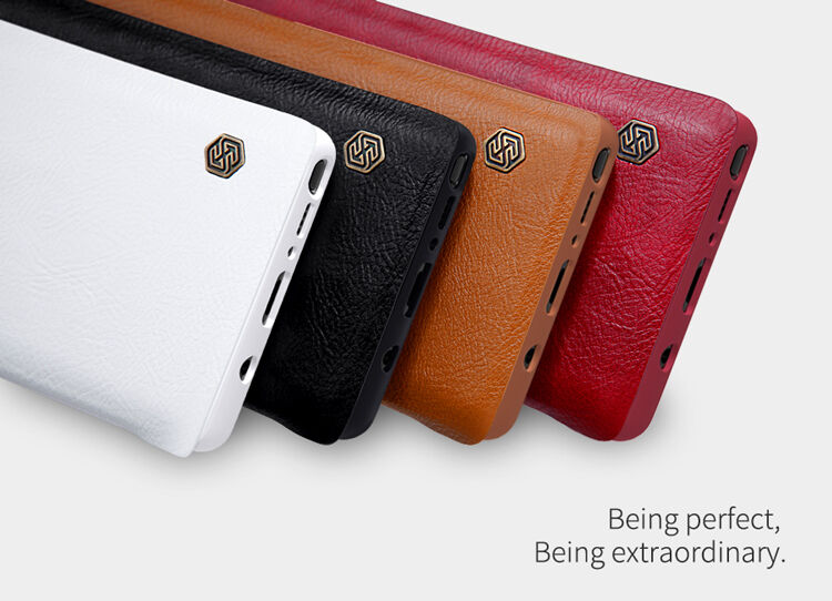 Nillkin Qin bőr flip cover tok Samsung Galaxy Note 8 - piros
