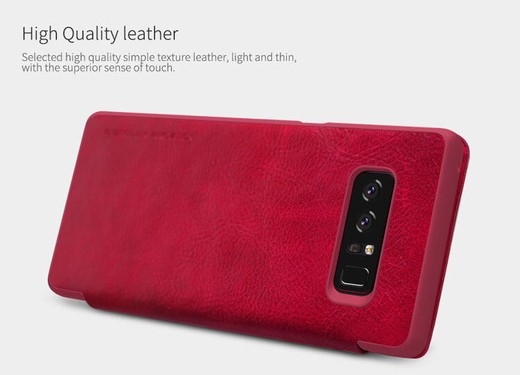 Nillkin Qin bőr flip cover tok Samsung Galaxy Note 8 - piros