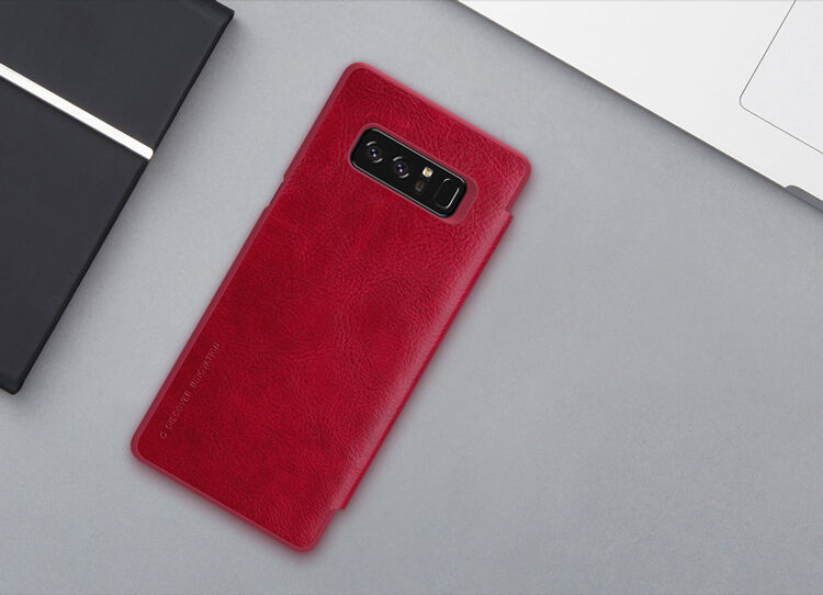 Nillkin Qin bőr flip cover tok Samsung Galaxy Note 8 - fekete Nillkin Qin bőr flip cover tok Samsung Galaxy Note 8 - fekete