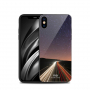 NXE kryt se skleněnou zadní stranou pro iPhone XS Max - noční silnice