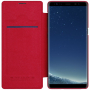 Nillkin Qin bőr flip cover tok Samsung Galaxy Note 8 - piros