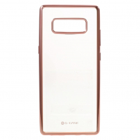 G-Case átlátszó tok kerettel Samsung Galaxy Note 8 - rózsaszín-arany