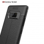 Litchi bőr tok Samsung Galaxy Note 8 - fekete