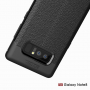 Litchi bőr tok Samsung Galaxy Note 8 - fekete