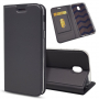 Bőr flip cover tok Samsung Galaxy J3 (2017) - fekete