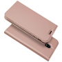 Bőr flip cover tok Samsung Galaxy J3 (2017) - rózsaszín-arany