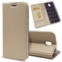 Bőr flip cover tok Samsung Galaxy J3 (2017) - arany