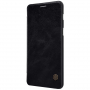 Nillkin Qin bőr flip cover tok Samsung Galaxy A8 Plus (2018) - fekete