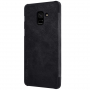 Nillkin Qin bőr flip cover tok Samsung Galaxy A8 Plus (2018) - fekete