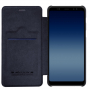 Nillkin Qin bőr flip cover tok Samsung Galaxy A8 Plus (2018) - fekete