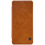 Nillkin Qin bőr flip cover tok Samsung Galaxy A8 (2018) - barna