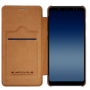 Nillkin Qin bőr flip cover tok Samsung Galaxy A8 (2018) - barna