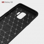 Műanyag tok csiszolt textúrával Samsung Galaxy S9 - fekete
