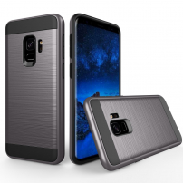 Műanyag csiszolt tok Samsung Galaxy S9 - szürke
