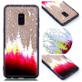 Műanyag dombornyomott tok - erdő - Samsung Galaxy A8 (2018) - transzparens
