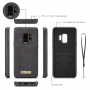 Caseme 2 az egyben pénztárcás tok Samsung Galaxy S9 - fekete