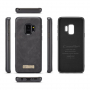 Caseme 2 az egyben pénztárcás tok Samsung Galaxy S9 - fekete