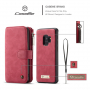 Caseme 2 az egyben pénztárcás tok Samsung Galaxy S9 - piros