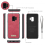 Caseme 2 az egyben pénztárcás tok Samsung Galaxy S9 - piros