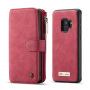 Caseme 2 az egyben pénztárcás tok Samsung Galaxy S9 - piros