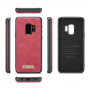 Caseme 2 az egyben pénztárcás tok Samsung Galaxy S9 - piros