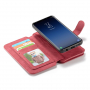 Caseme 2 az egyben pénztárcás tok Samsung Galaxy S9 - piros