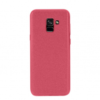 Nxe műanyag csillámló tok Samsung Galaxy A8 (2018) - piros
