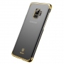 Baseus Glitter átlátszó tok kerettel Samsung Galaxy S9 - arany