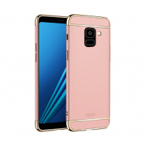 Mofi műanyag tok Samsung Galaxy A8 (2018) - rózsaszín-arany