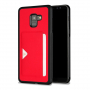 Dux Ducis Pocard bőr tok Samsung Galaxy A8 (2018) - piros