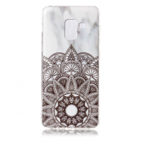 Műanyag tok - mandala - Samsung Galaxy A8 (2018) - fehér