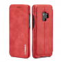 LC.Imeeke bőr flip cover tok Samsung Galaxy S9 - piros