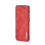 LC.Imeeke bőr flip cover tok Samsung Galaxy S9 - piros