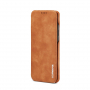 LC.Imeeke bőr flip cover tok Samsung Galaxy S9 - barna