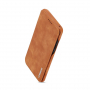 LC.Imeeke bőr flip cover tok Samsung Galaxy S9 - barna