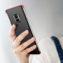 Baseus Armor átlátszó műanyag tok Samsung Galaxy S9 - piros