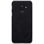 Nillkin Qin bőr flip cover tok Samsung Galaxy A6 (2018) - fekete